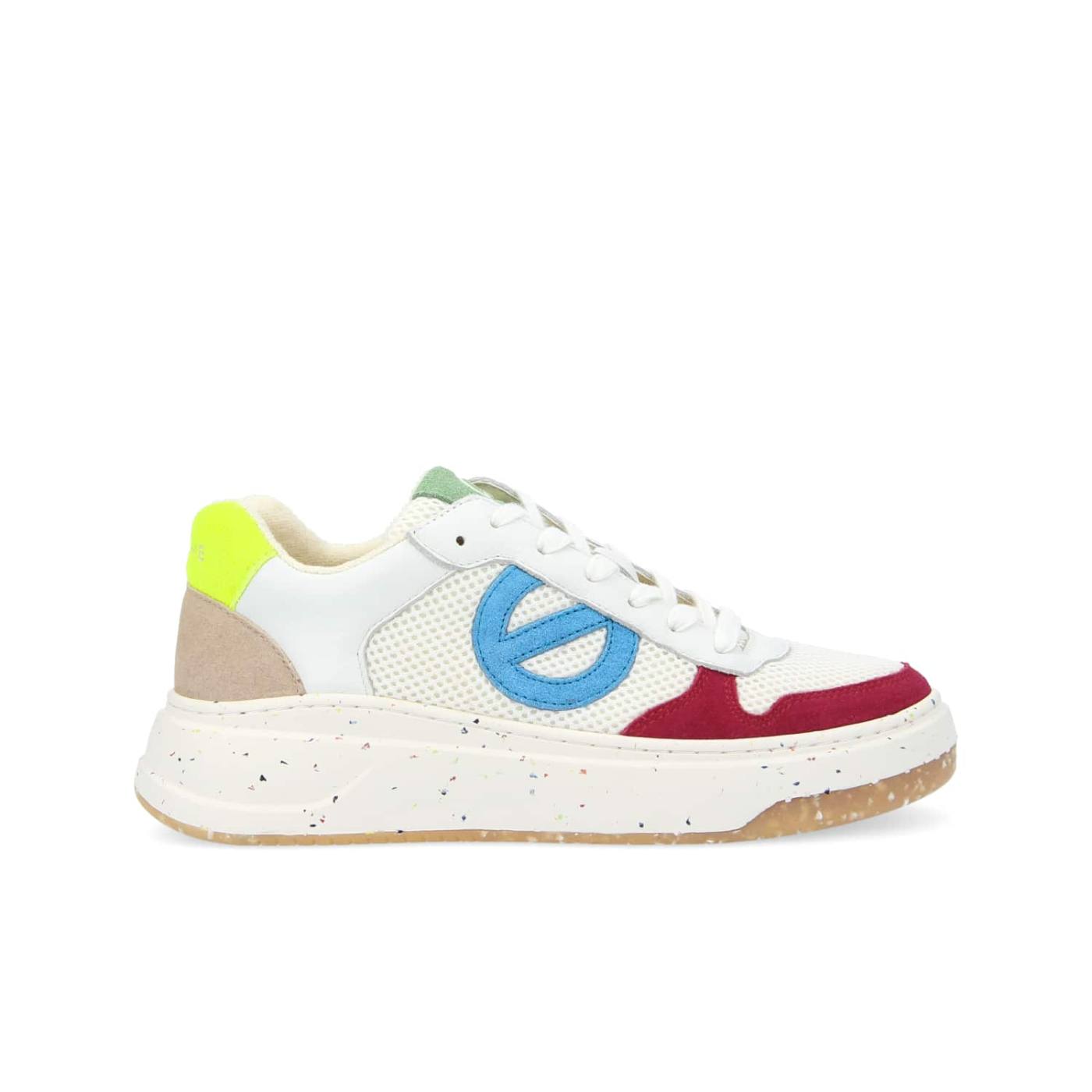 BRIDGET SNEAKER W - SUEDE/RIVA - FUXIA/TURQUOISE/WHT